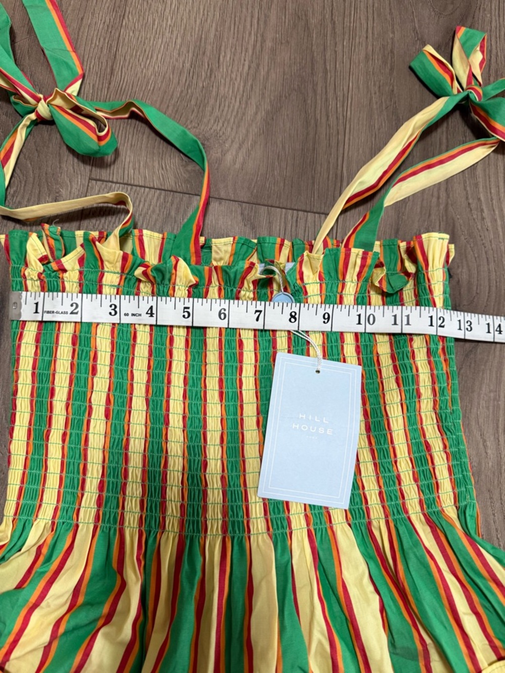 Hill House Home Ribbon Charlotte Nap Dress Medium NWT Rockhouse Stripe - Picture 7 of 8